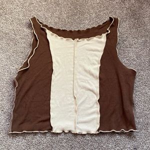 y2k brown tank top